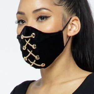 the Lace Me Up Glam Face Mask
